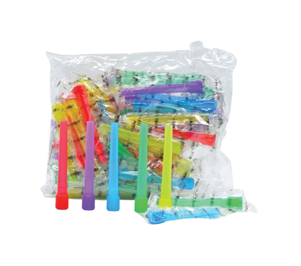 100PCS Hookah Tips Disposable Hookah Mouth Tips BPA-Free Plastic Hookah Accessories Individual Wrapped Multi-Color Food Grade Mouth Tips (3.51inch